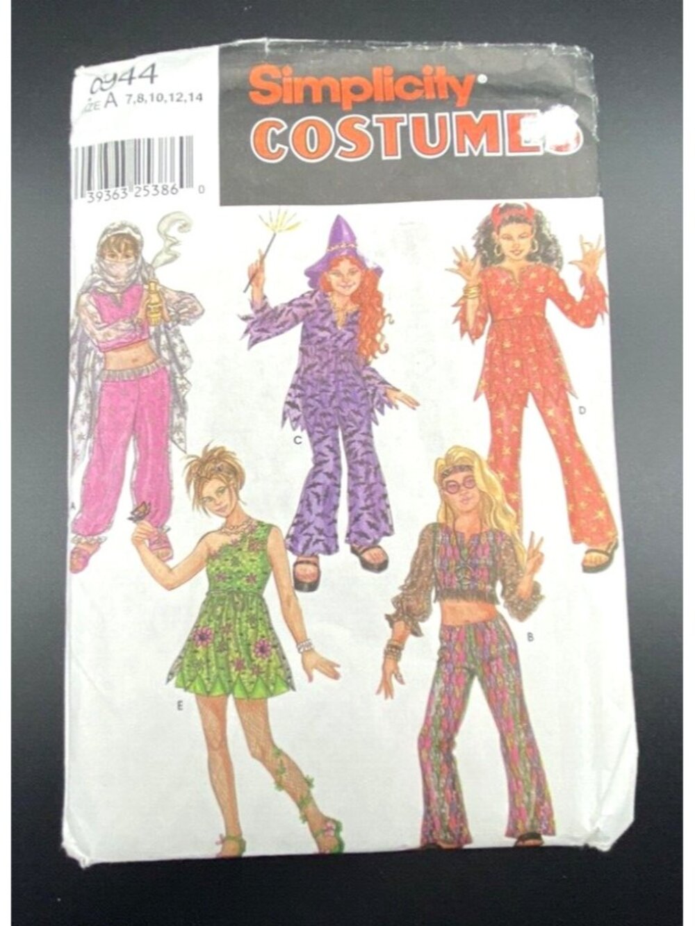 Simplicity 9944 Girls Modern Costume Patterns Sizes 7-14 - Open but Uncut!